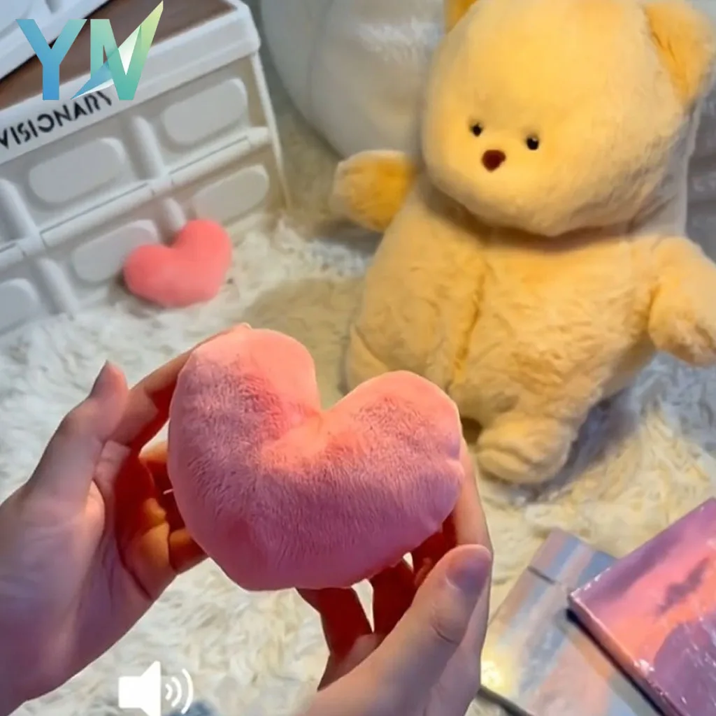 Urso de Pelúcia Confession Bear com Gravação Oculta, Boneco Falante em Forma de Coração, Presente de Dia dos Namorados