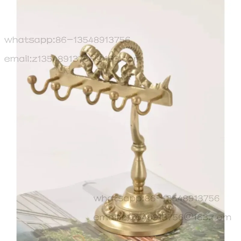 Brass Bow Ornament Display Stand Necklace Earrings Ring Storage Household Jewelry Rack Ornament