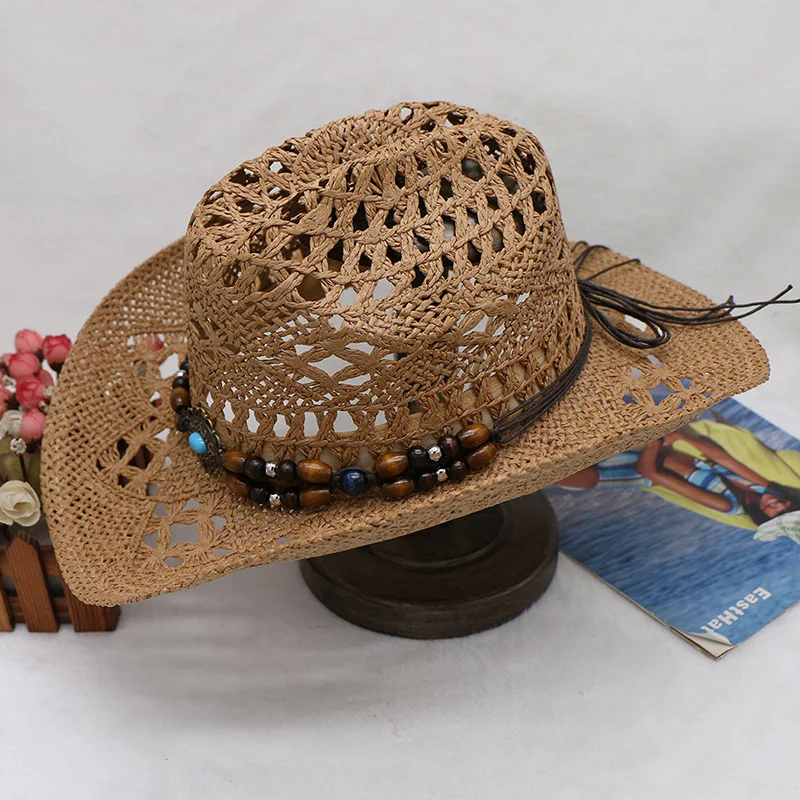 Popular Hand-knitted Hollow-out Orchid Sun Hats For Men And Women, Sun Protection Hats With Rolled Brim, Denim Hats