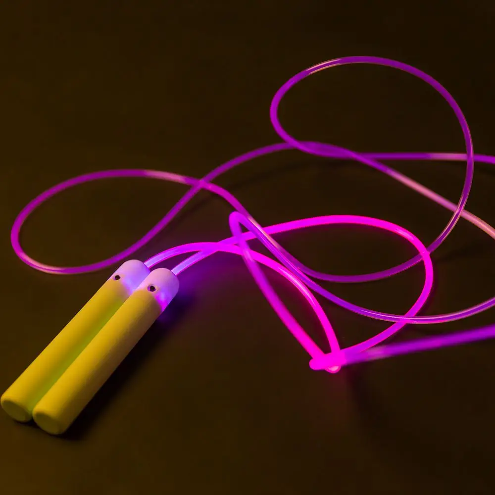 Jumping Fitness Exercise Glowing Skipping Rope Shinning Fiber Optics Jumping Rope LED Optical Fiber Light Glow Skip Rope