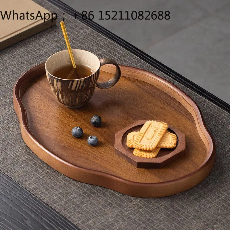LLY bamboo and wood tray commercial restaurant household afternoon tea cake snacks exquisite wooden storage tray