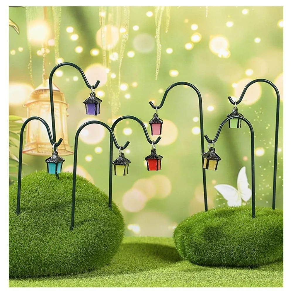Glow-in-the-Dark Garden Decorative Stakes Night Light Glow Stakes Bonsai Decorations Miniature Vintage Lantern Miniature Stakes