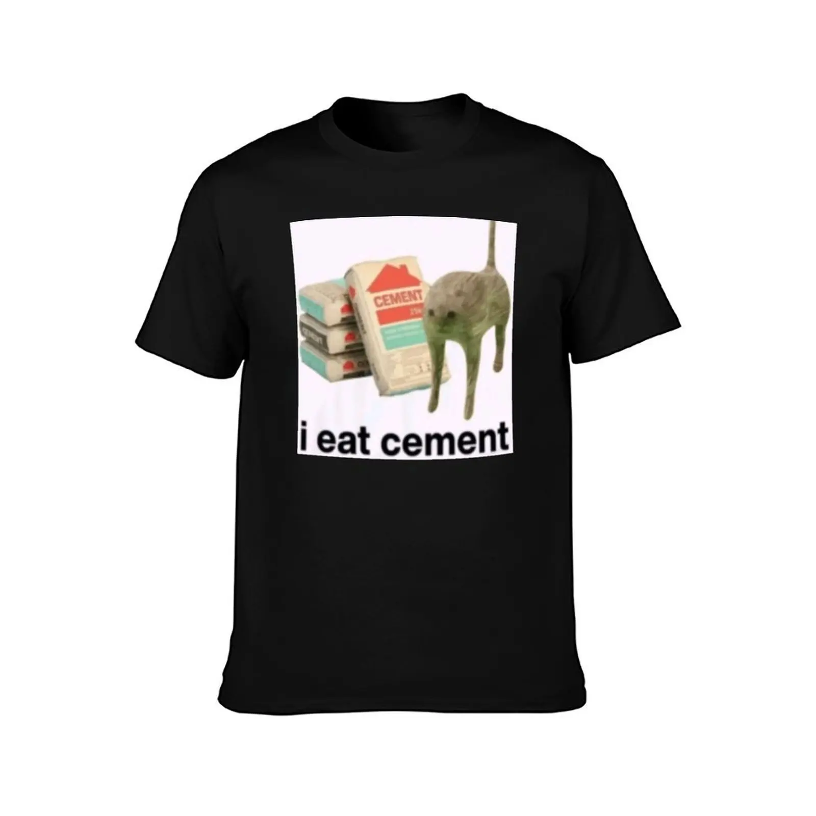 Cement Eater Cat T-Shirt Comfort Stretch Tee Shirt T-Shirt