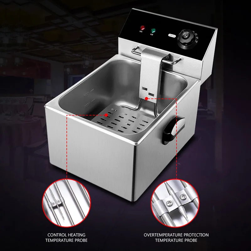 Fryer Commercial Deep Fryer Chicken French Fried hine Single Cylinder Equipment