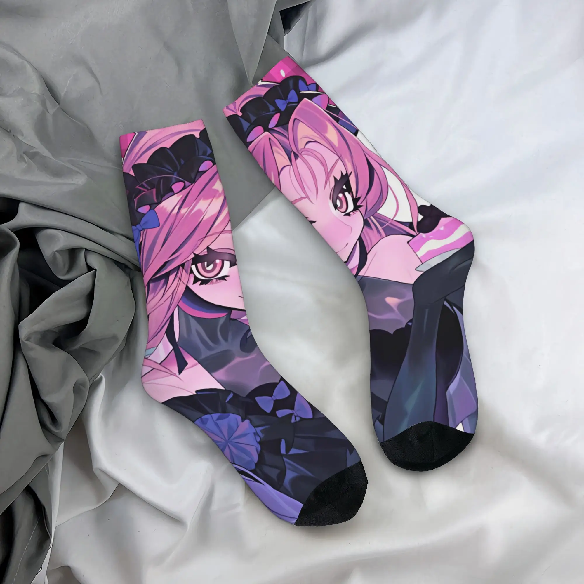 A-Alien S-Stage Mizi chibi  Men Women Crew Socks Unisex Cool Anime Spring Summer Autumn Winter Dress Socks
