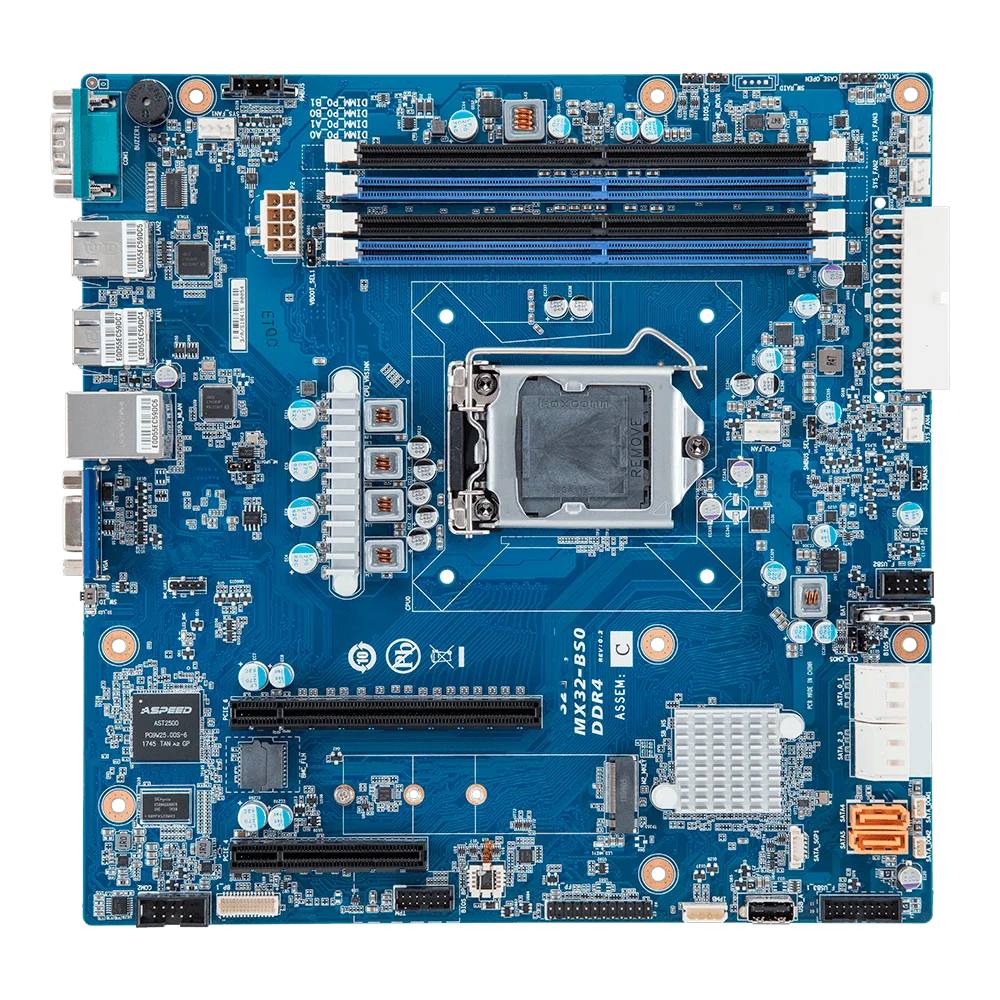 

G MX32-BS0 Processor Server LGA1151 Motherboard C242 motherboard MicroAXT Support E-2100 E-2200 CPU board