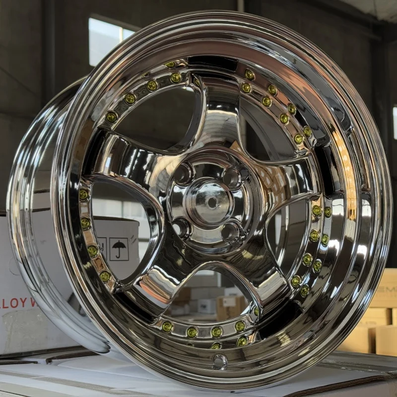 

16x9 16inch 4x100 VC+gold rivet deep dish passenger car wheels rims & tires fit for honda insight