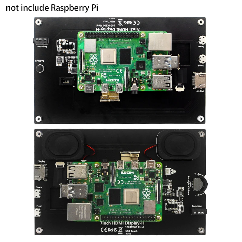 Imagem -04 - Dixsg hd Lcd Capacitivo Monitor Ips Touch Screen para Raspberry pi Jetson Nano pc 1024x600 7