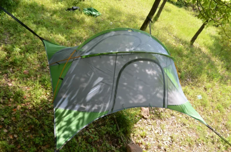 Waterproof High Density Mesh Triangle Hanging Hammock Camping Tree Tent House for Sale