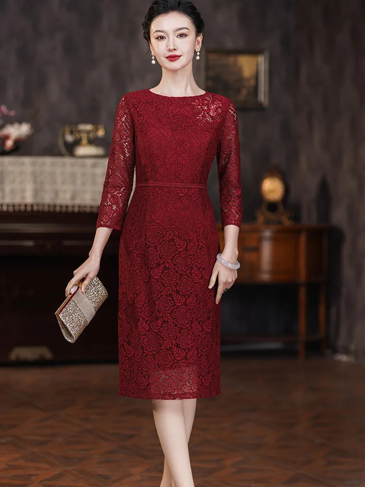 

Elegant Young Style Wedding Dress Cover Belly Maternity Evening Gown for Grandma Wine Drinking Ceremony 2026 New Design