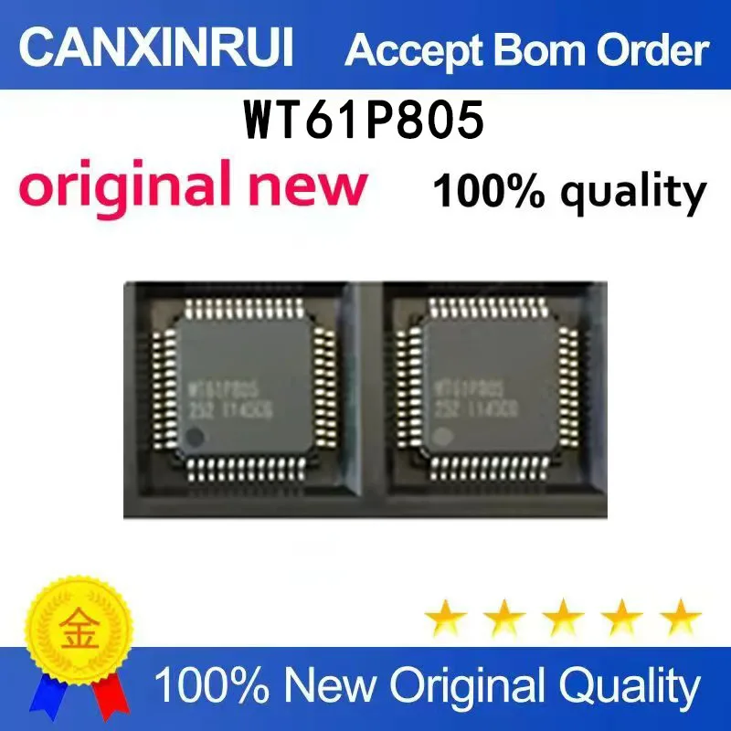 (5pcs-100pcs）WT61P805 QFP48 LCD screen motherboard chip IC circuit integrated block original genuine product