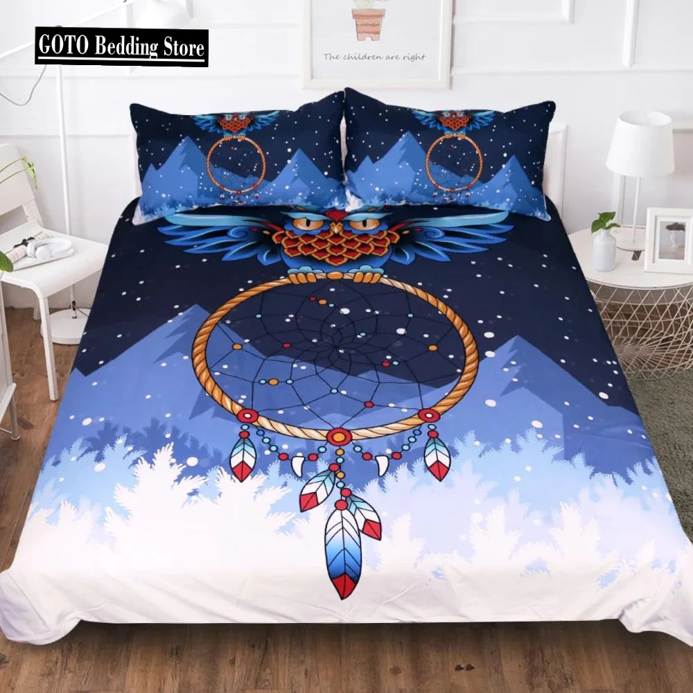 

Boho Duvet Cover Set Bed Linens Bedding Set Starry Dream Catcher Thick Warm Quilt Comforter Covers For Adults, Kids Hot