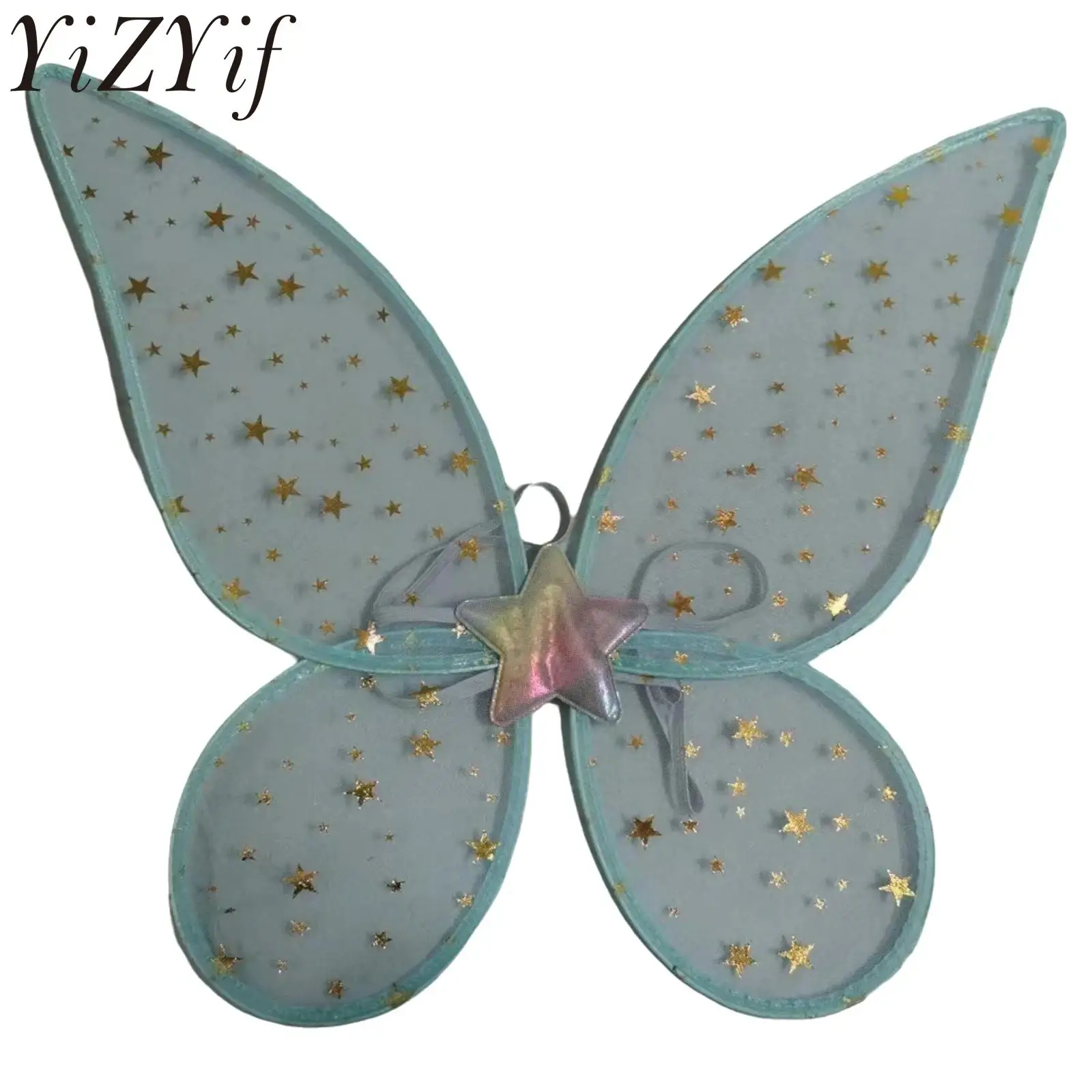 요정 나비 날개 천사 코스프레 날개 탄성 스트랩 할로윈 의상 카니발 드레스 업 액세서리 어린이와 여성을위한