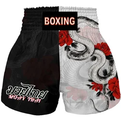 Męskie i damskie spodnie bokserskie walki MMA spodenki Muay Thai Boxeo bokser sporty treningowe wysokiej jakości Kick Boxing Fitness Athletic