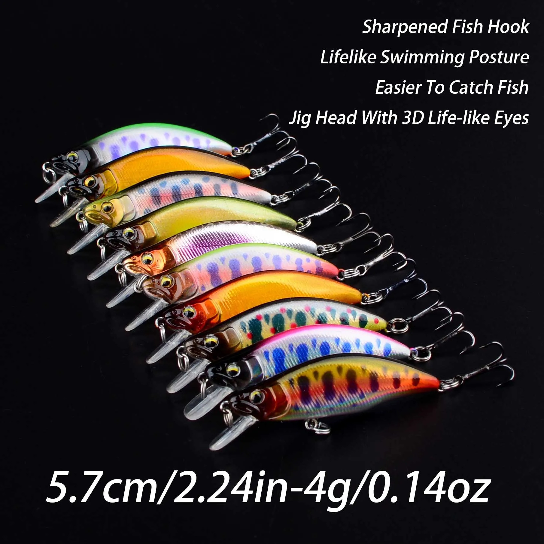 Señuelo minnow para trucha y lubina – Pesca en arroyo de montaña - imagen 4