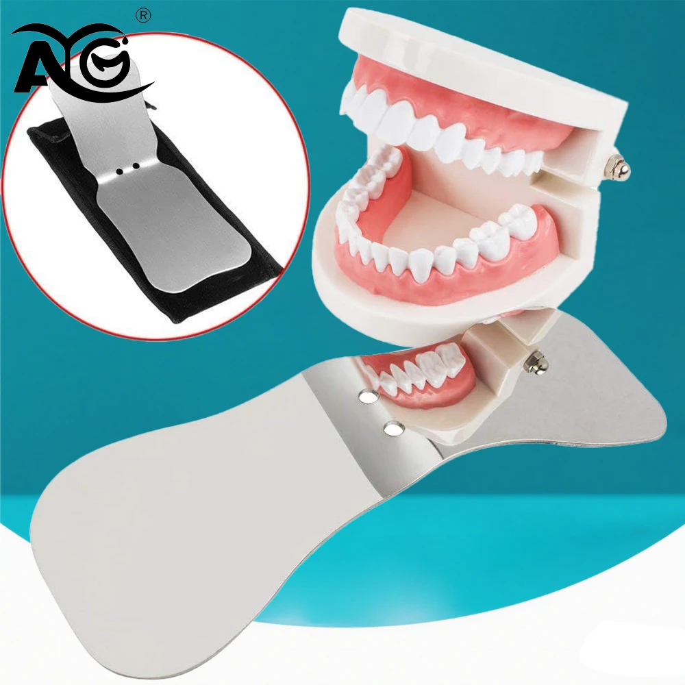 

AG 1Pcs Dental Orthodontic Mirror Stainless Steel Single Sided Photomirror Bendable Dental Oral Mirror Oral Reflection Mirror
