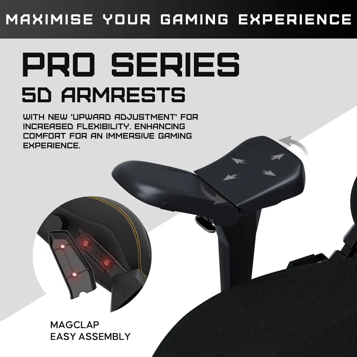 Anda Seat Kaiser 3 Pro sedia da gioco grande per adulti-sedie da gioco ergonomiche in pelle nera con braccioli 5D