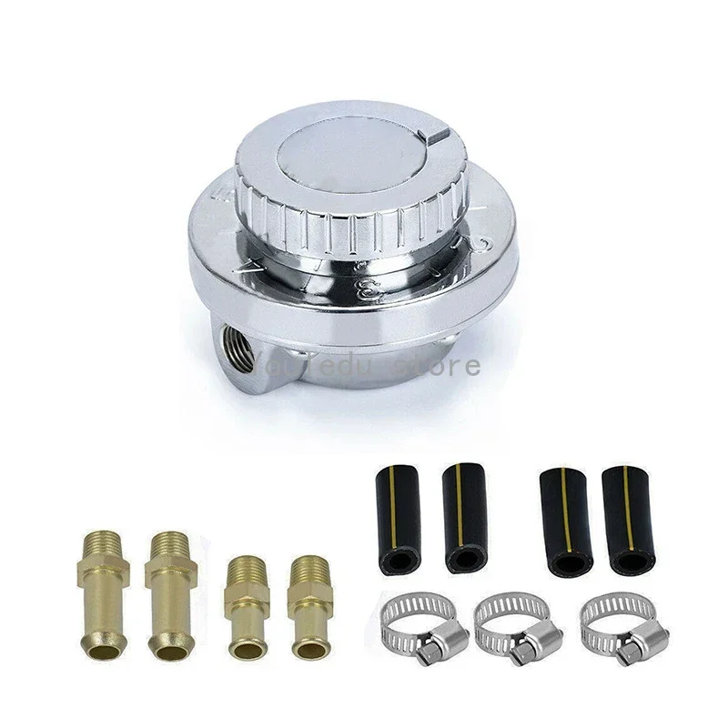 Suitable for 1-5Psi universal adjustable fuel pressure regulator kit, used for engine carburetor modification 8/10mm