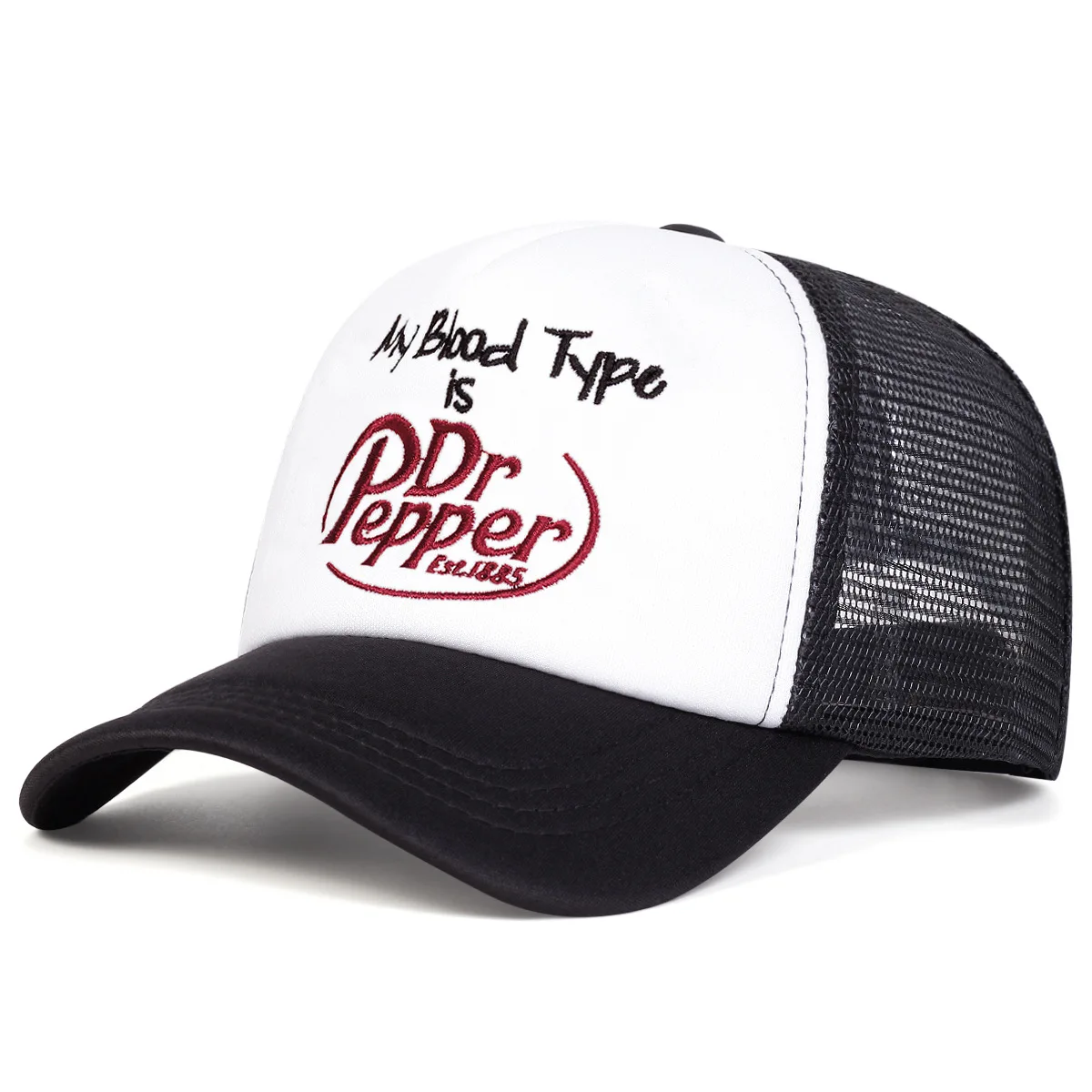 Unisex Dr Prpper Letter Embroidery Baseball Net Caps Spring and Summer Outdoor Adjustable Casual Hats Hip Hop Hat Sunscreen Hat