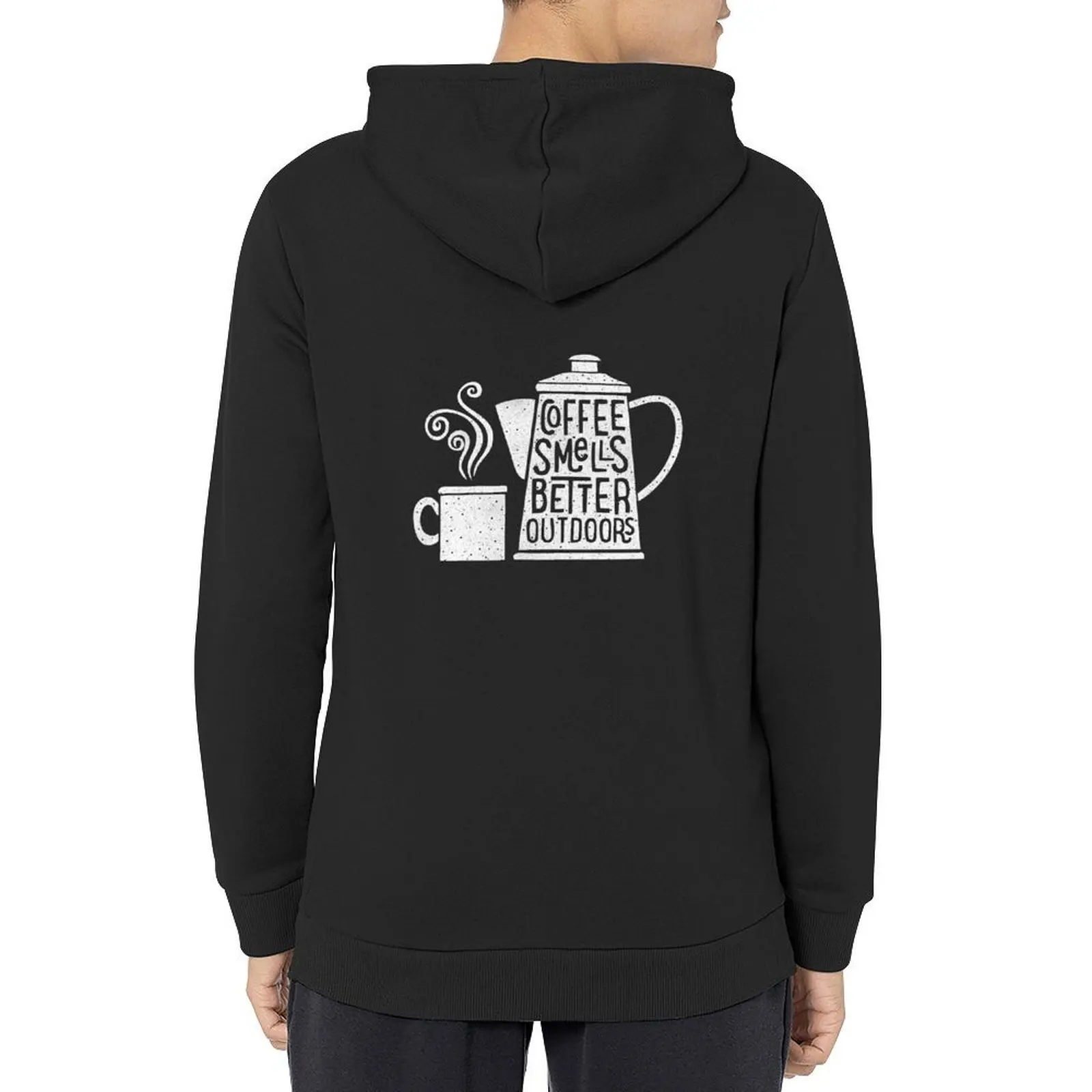 

Coffee smells better outdoors Hoodie mens designer clothes men's sweat-shirt men's winter sweater anime clothing men hoodie