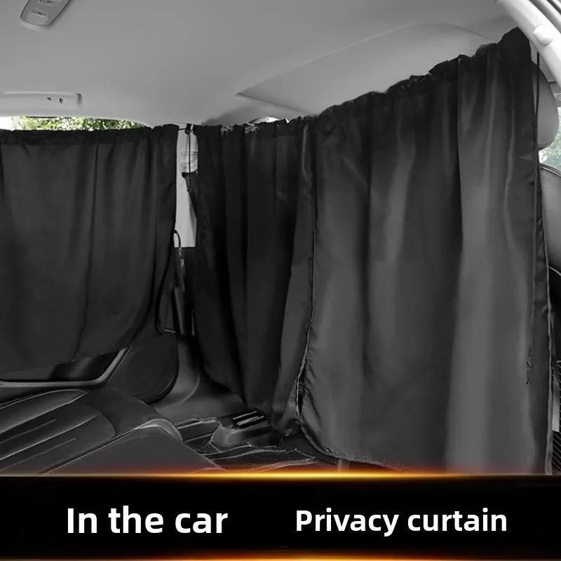 Cortina divisoria para automóvil, protección solar, aislamiento térmico, cortina opaca portátil, cortina de fila trasera para vehículos