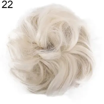 Synthetisch rommelig haarbroodje Chignon Scrunchies Nep haarband Vlecht Elastisch haarstukje Staart voor vrouwen Synthetische wikkel Krullende paardenstaart