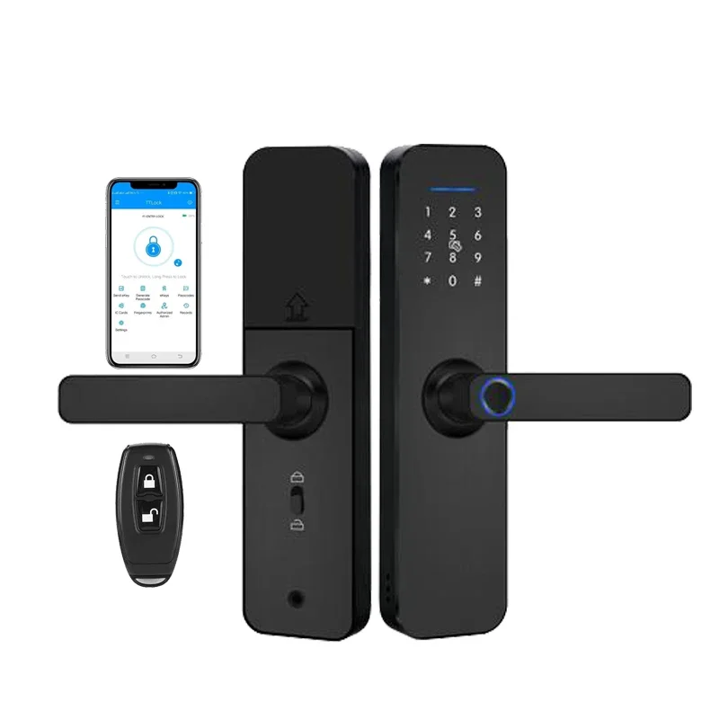 Electronic Smart Door Lock com senha biométrica, Código de impressão digital, Home Security, Hotel e apartamento, Wi-Fi, Tuya App, nova atualização