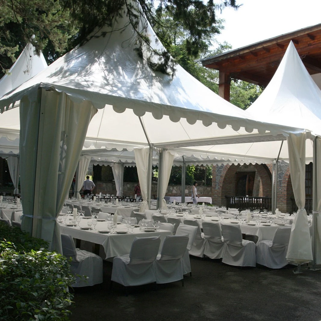 Factory Direct 2026 Factory Wholesale White Oxford PVC Single Layer 5X5 Pagoda Outdoor Garden Tent Waterproof Canopy for Events