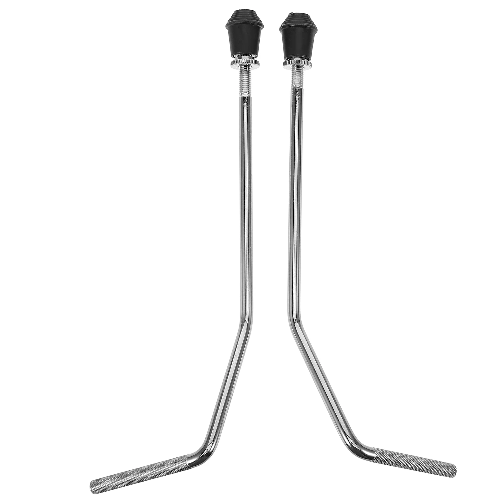 

2Pcs Drum Kit Legs Replacement Adjustable Height Angle Versatile Design Materials Anti Skid Stability Silver
