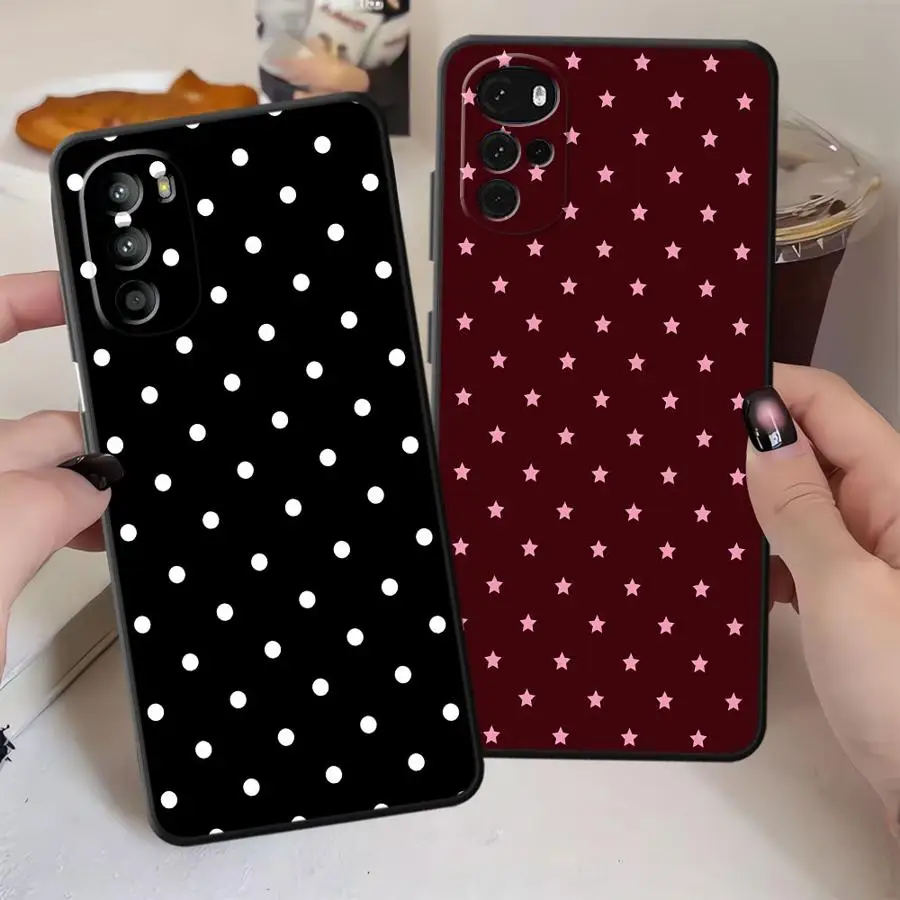 Case for Motorola Moto G32 Edge 20 Pro 30 Lite G52 G71 G50 G60s G53 G30 G22 Edge40 G51 G73 Phone Cover Luxury Ins Polka Dots view 3