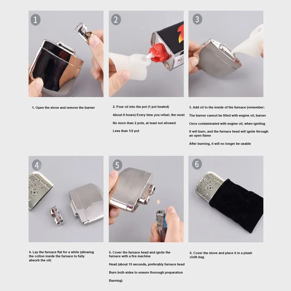 Reusable Hand Warmer Portable Fuel Catalytic Warmer Metal Alloy Pocket Winter Heater for Home Office Outdoor Camping Fishing view 5