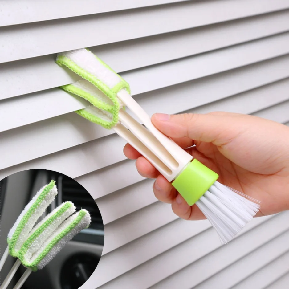 

1Pc Double Headed Cleaning Brush Vent Air-Condition Blind Clean Keyboard Duster Cleaning Gadgets Household Cleaning Accessories