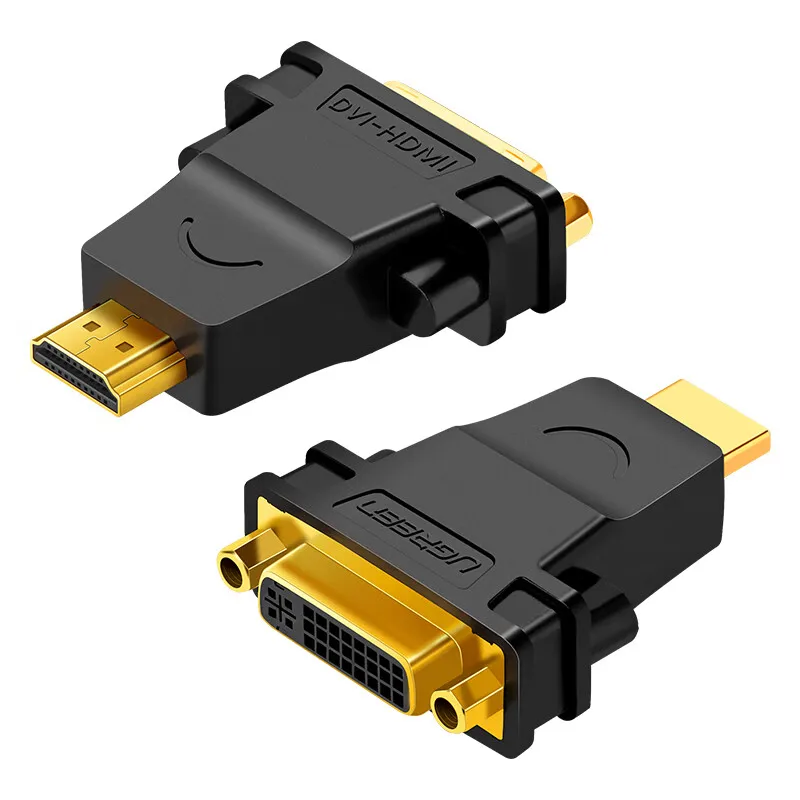 UGREEN HDMI to DVI 케이블, 양방향 HDMI 남성 to DVI-D(24+1) 여성 어댑터, 1080P DVI to HDMI 변환기