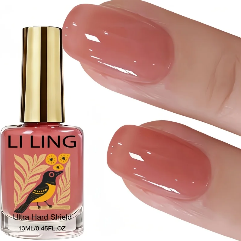 Peach Pink Härtungsmittel – schnell trocknend, ohne Lampe, einfache Anwendung, für Anfänger und Profis, verleiht Glanz und Stärke, glänzend, langanhaltend – Detail 2