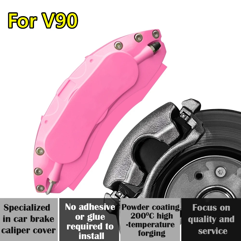 For Volvo V90 Car Brake Caliper Cover Aluminum Alloy Exterior Kit Fit Cross Country B5 T5 AWD V VI 2017 2024