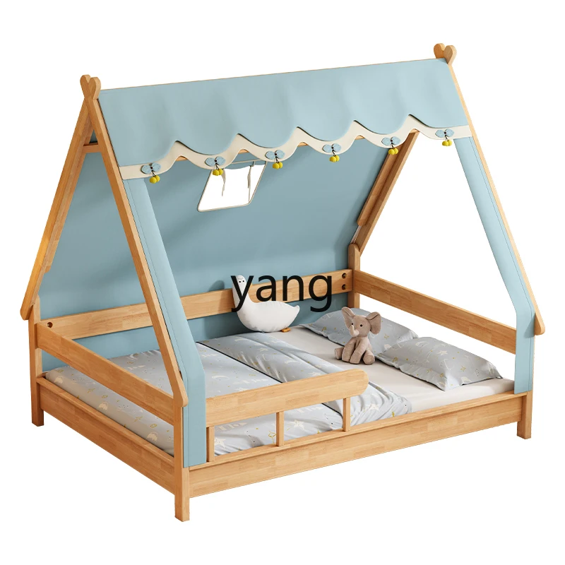 Lmm all solid wood bed wooden house 1.2M1.5M single bed tree house tent