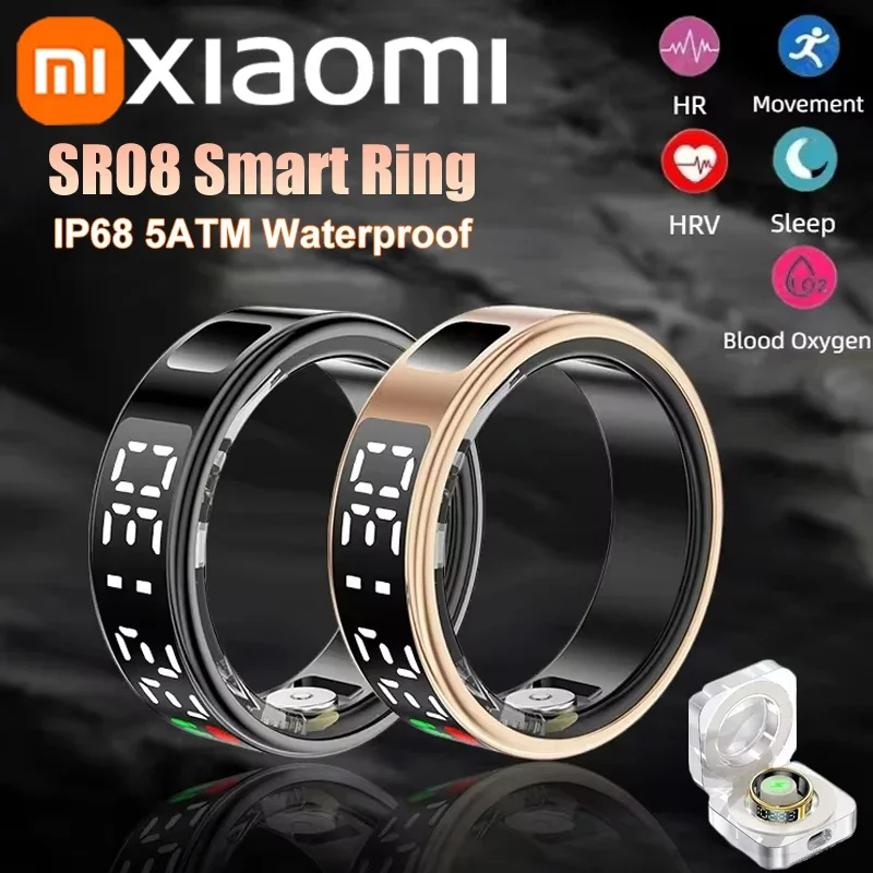 Xiaomi Smart Ring Bluetooth Gezondheidsmonitoring Bloedzuurstof Slaap Hartslag Multi-sportmodi Waterdicht IP68 & 5ATM Heren Dames Nieuw