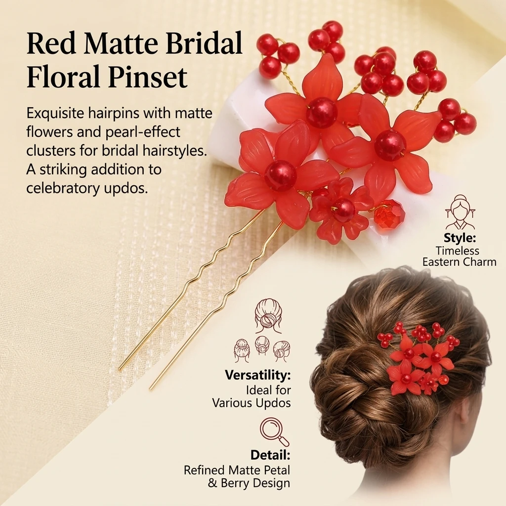 กิ๊บติดผมงานแต่งงานแบบจีน สีแด - Women'S Red Accessories บทวิจารณ์และราคา