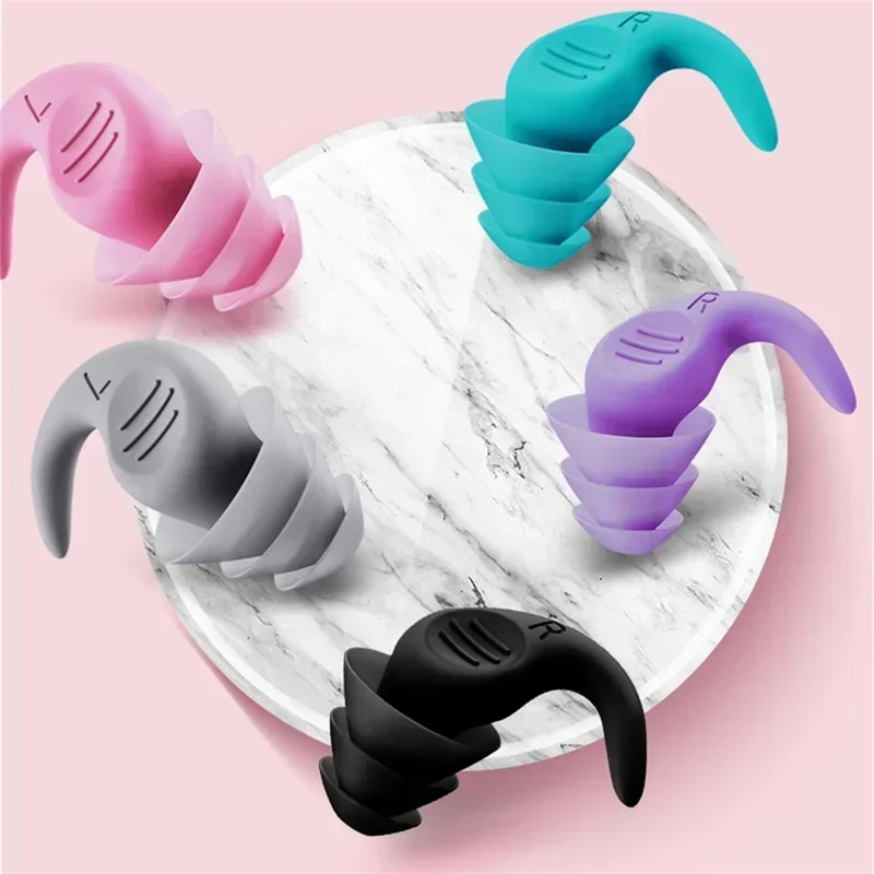 Novo Ruído Cancelamento Ear Plug Loops Tampões Natação Tampões Tampões Redução Silicone Tampões para Dormir Anti-ruído Loop Earplugs protetor auricular antiruido proteção auricular tampao de ouvido dormir