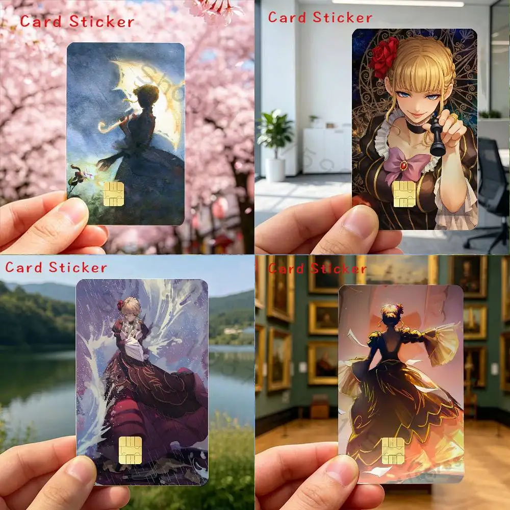 U-Umineko Beatrice Credit Card HD Stickers Game Card Decal Small Chip Waterproof Sticker Gift