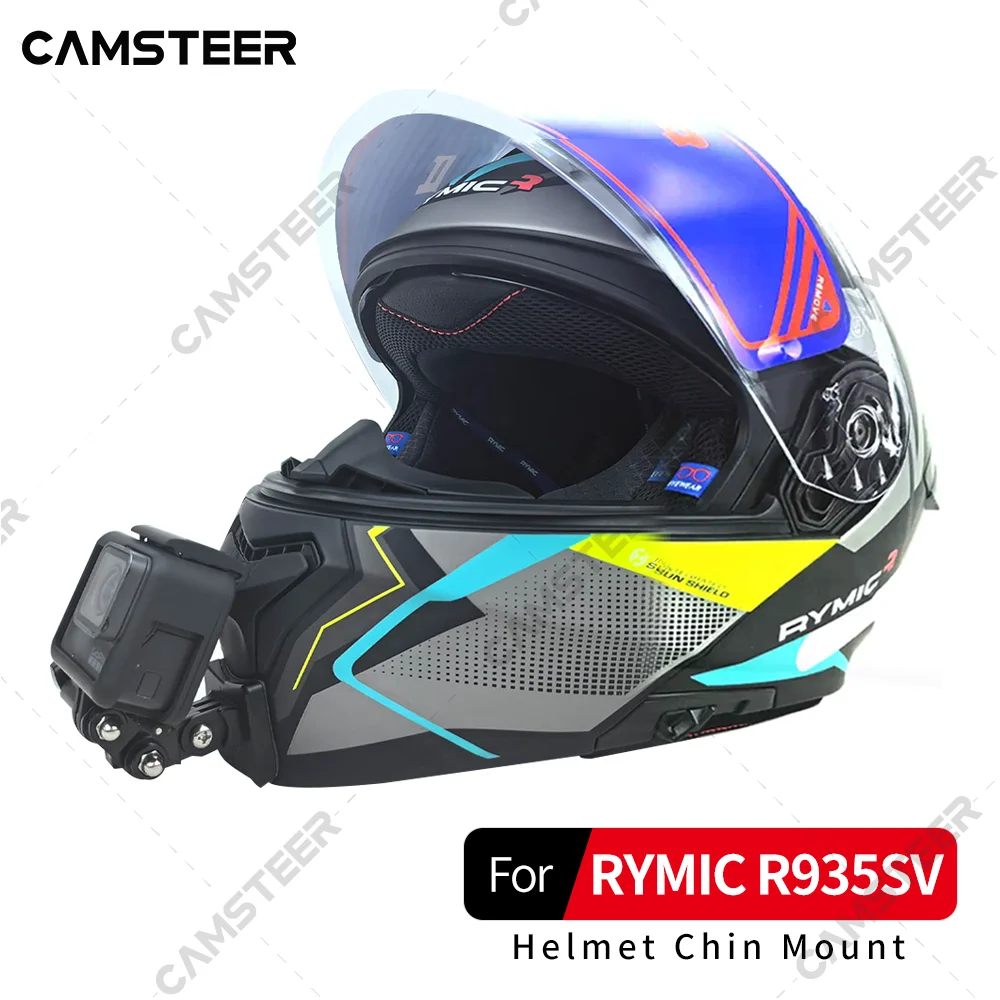 RYMIC R935SV Helmet Custom Aluminium Chin Mount for GoPro Hero 12 11 10 9 Insta360 X4 X3 Ace pro DJI Action 5 4 Camera Accessory