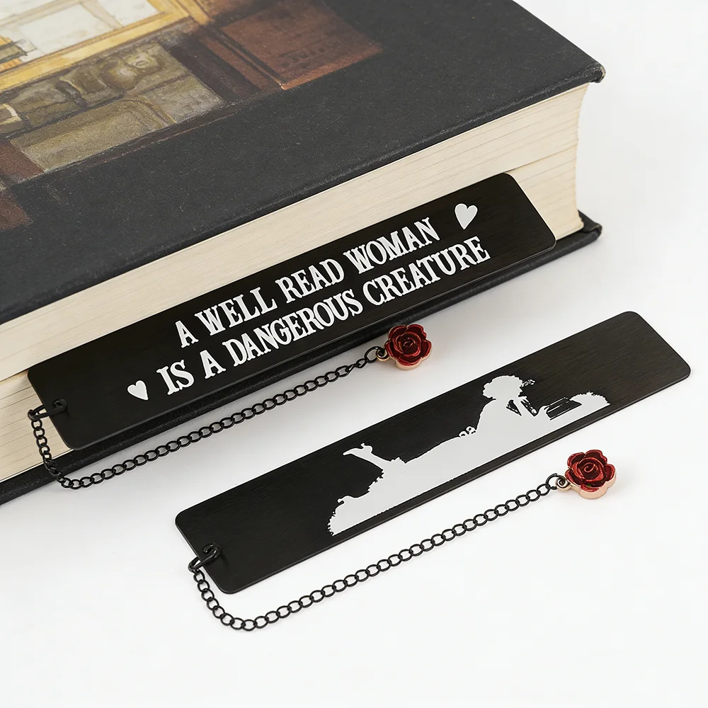 Dark Romance Bookmark Page Marker Aesthetic Stationery Things for Books Reading Supplies Office Supplies
