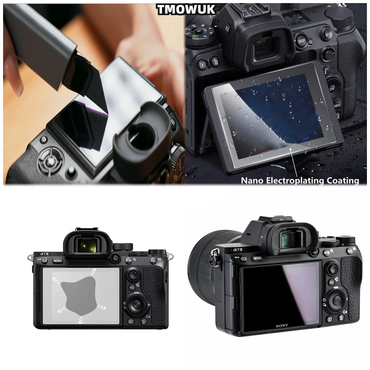 

For A9 A9II A7RII A7RIII A7R4 A7R4A A7SMII HD Tempered Glass Screen Protector 9H Hardness Film