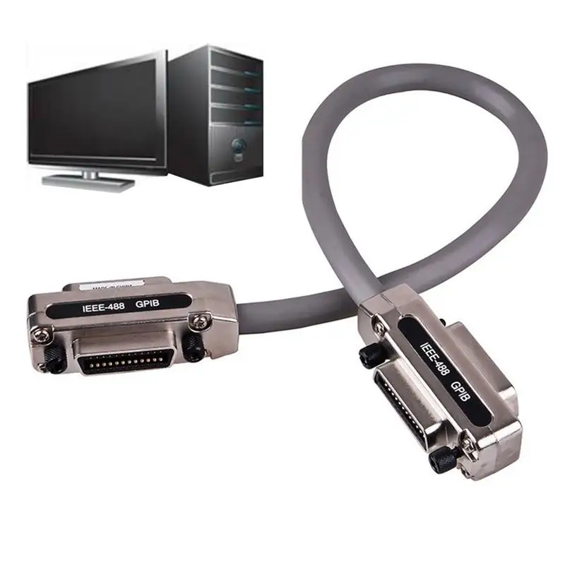 

IEEE-488 Cable GPIB Cable Metal Connector Adapter Plug and Play 1/1.5/2 Meter