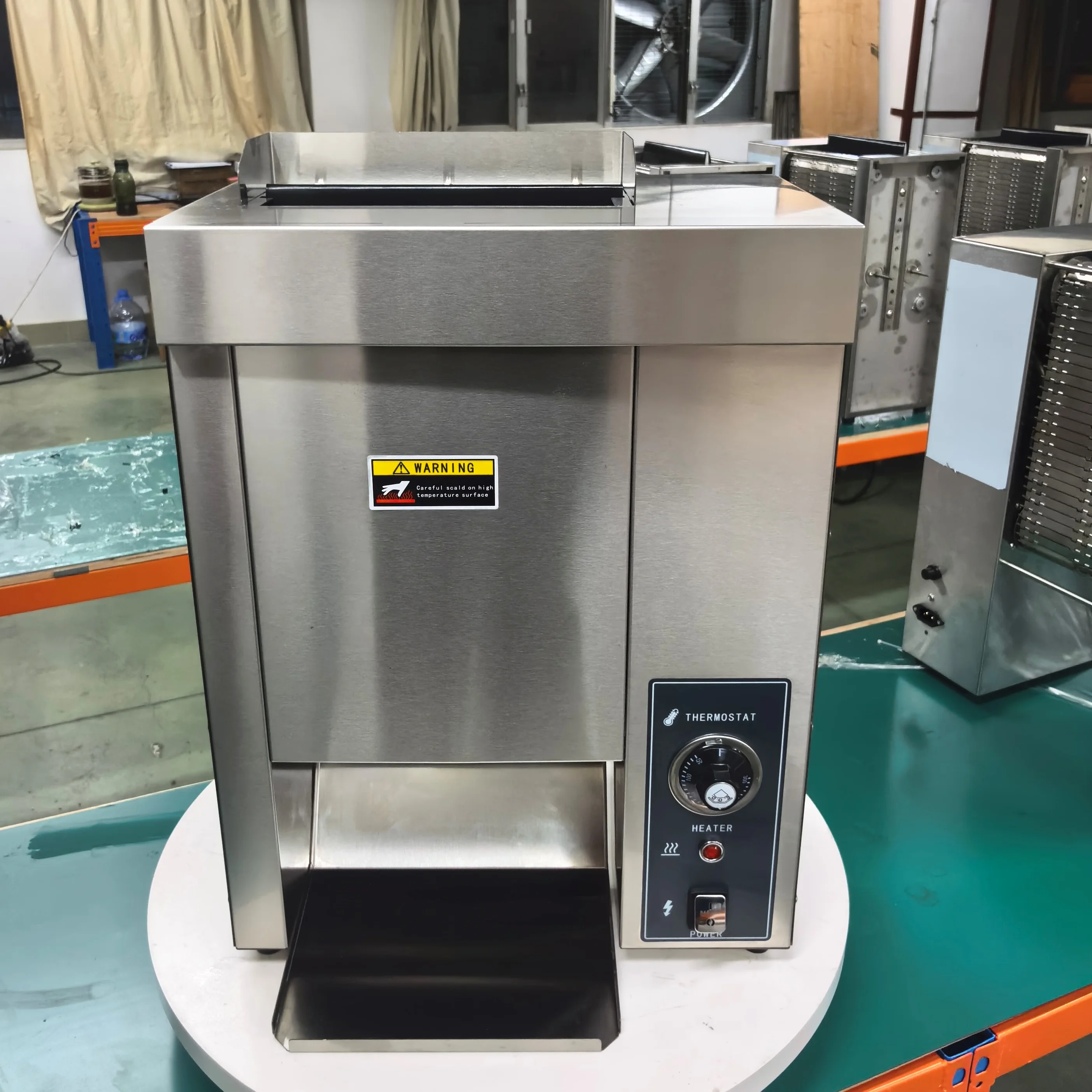 Professional Stainless Steel Electric Bread Toaster Conveyor Hamburger Machine Vertical Hamburger Bun Toaster for Fast Food
