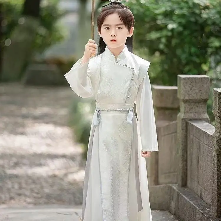 Маленький принц, детский костюм ханьфу в традиционном китайском дворцовом стиле, винтажный костюм рыцаря для мальчиков, танцевальное платье для выступлений на сцене, костюм Тан