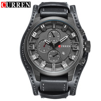 Men's Watches Fashion Luxury Brand CURREN Military Quartz Sports Mens Watch Casual Leather Wristwatches Male Clock Montre Homme