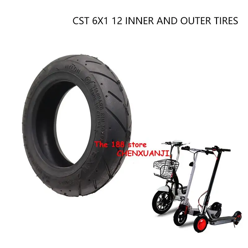 CST Tire 6 Inch E-bike  6X1 1/4Outer  6x1 1/4 Inner Tube Electric Scooter Outer 6X1 1/4Pneumatic tire