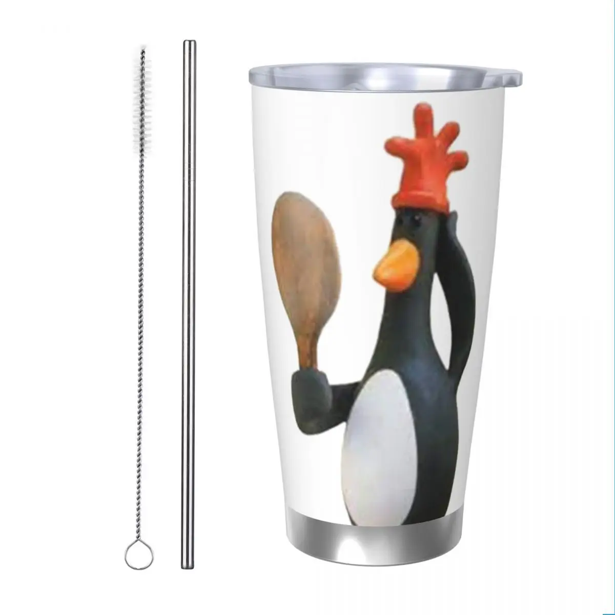 Wallace Gromit Feathers Mcgraw Penguin Tumbler Vacuum Insulated Thermal Cup Stainless Steel Smoothie Tea Mug Spill Proof, 20oz