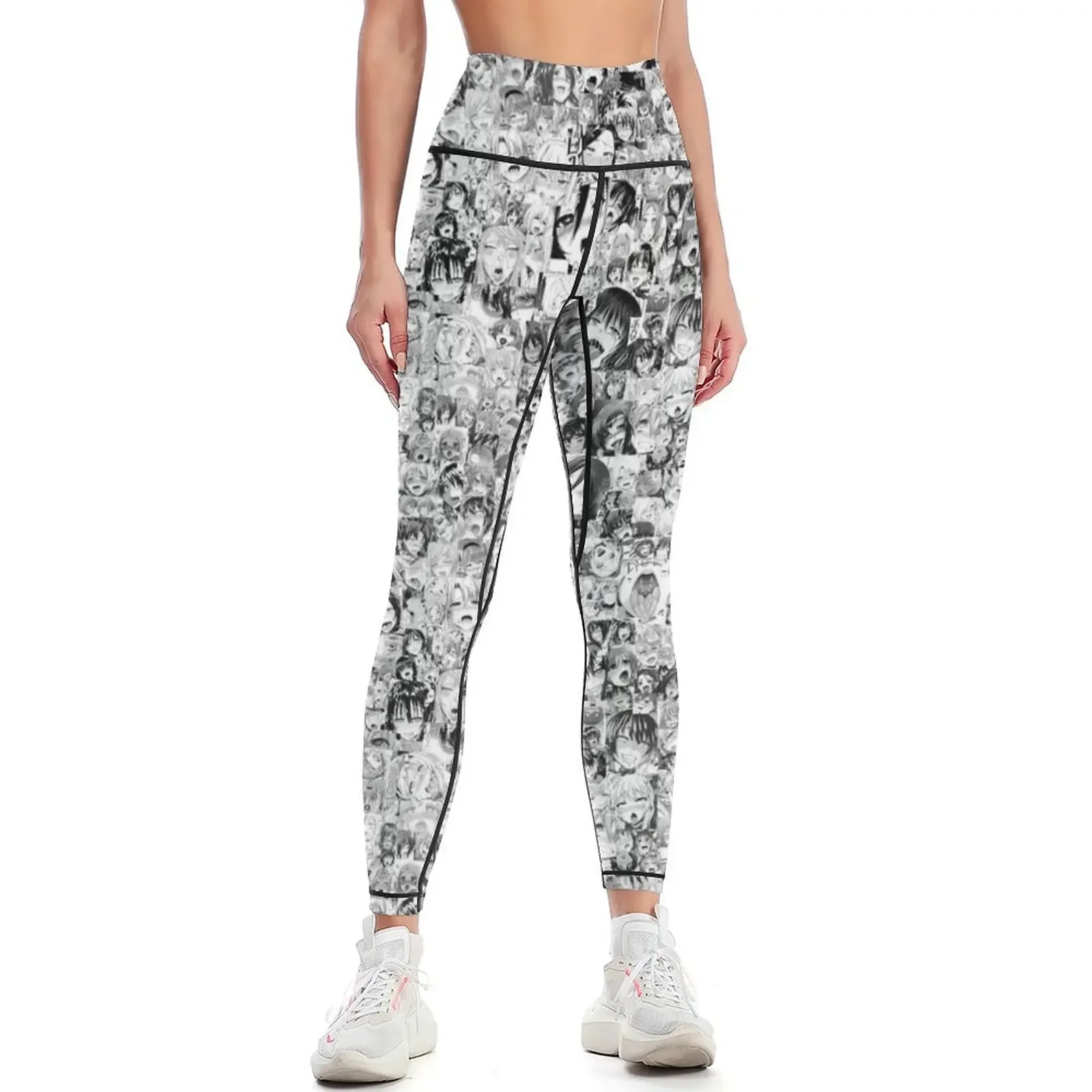 

ahego faces Leggings Women's trousers Training pants gym sportswear woman Sports female Womens Leggings
